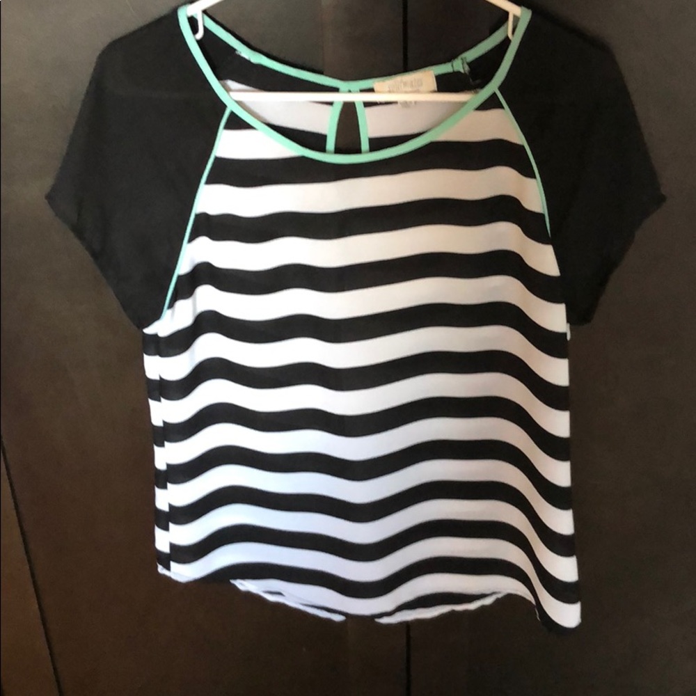 Striped blouse.